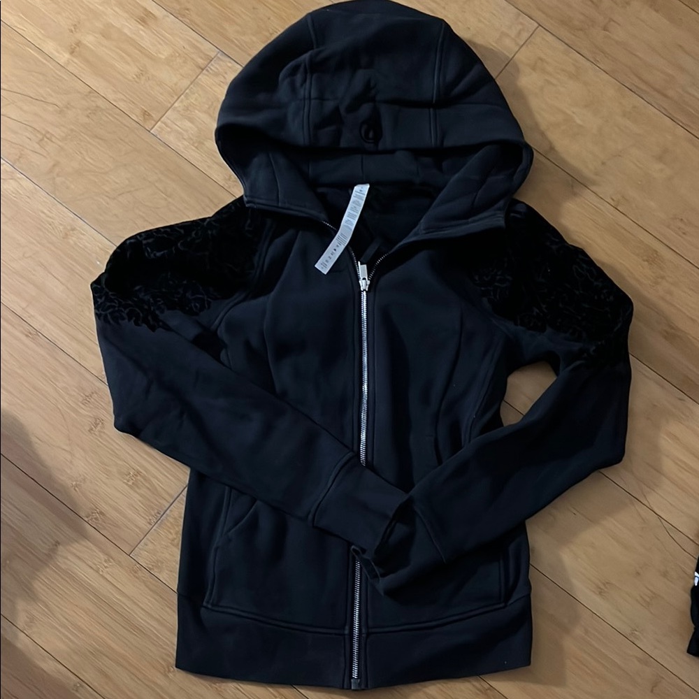 Women's Black Scuba zip up